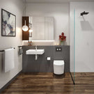 Seima Modia Wall Hung Toilet Suite with In-Wall Cistern and Slim Seat Lifestyle Image - The Blue Space