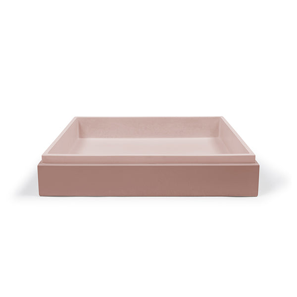 Nood Co Stepp Rectangle Basin Surface Mount Blush Pink - The Blue Space