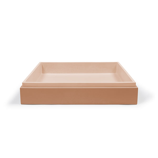 Nood Co Stepp Rectangle Basin Surface Mount Pastel Peach - The Blue Space