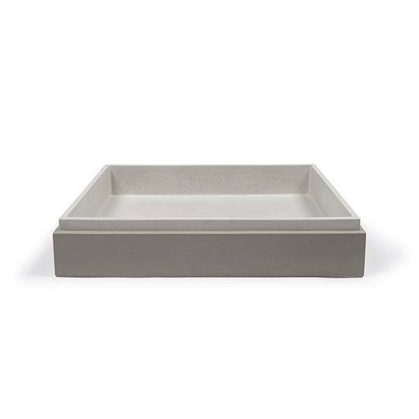 Nood Co Stepp Rectangle Basin Surface Mount Sky Grey - The Blue Space