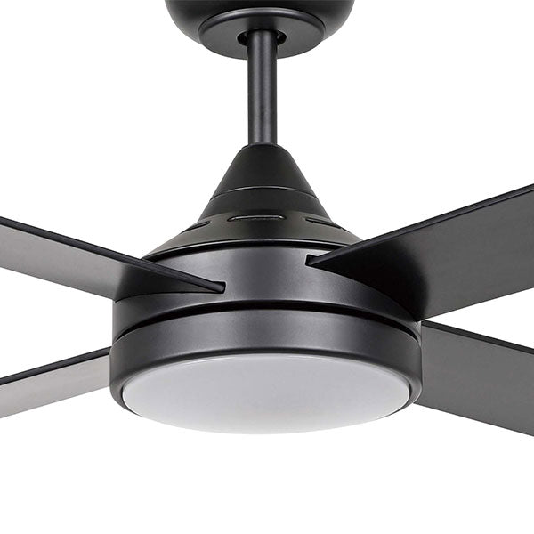 Eglo Stradbroke 52" 132cm DC Ceiling Fan with 20W LED CCT Light - Black - The Blue Space
