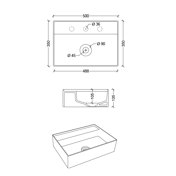 Studio Bagno Shard x Mini Wall Hung Basin