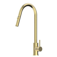Suprema Xpress Fit Xacta Stainless Steel Retractable Sink Mixer Brushed Gold - The Blue Space