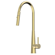 Suprema Xpress Fit Xcel Stainless Steel Retractable Sink Mixer Brushed Gold - The Blue Space