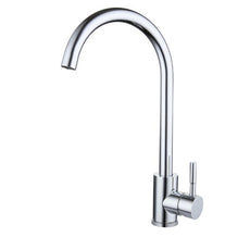Suprema Xpress Fit Xpo Stainless Steel Gooseneck Sink Mixer Chrome - The Blue Space