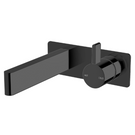 Sussex Calibre Wall Bath Mixer Outlet System 150mm Black Chrome - The Blue Space
