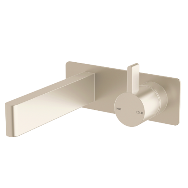 Sussex Calibre Wall Bath Mixer Outlet System 150mm Matt Nickel- The Blue Space