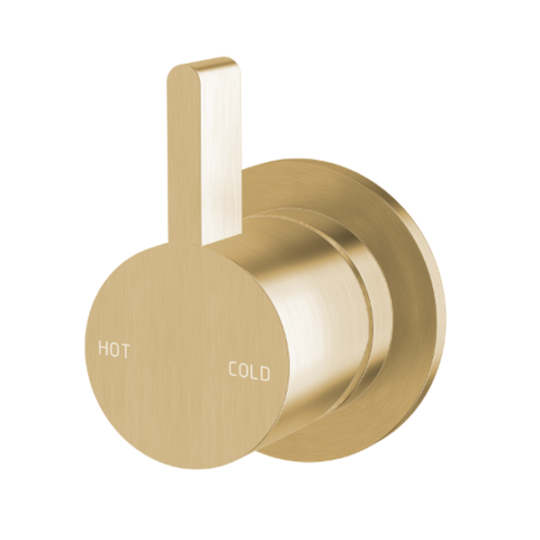 Sussex Calibre Wall Mixer Living Brushed Brass - The Blue Space