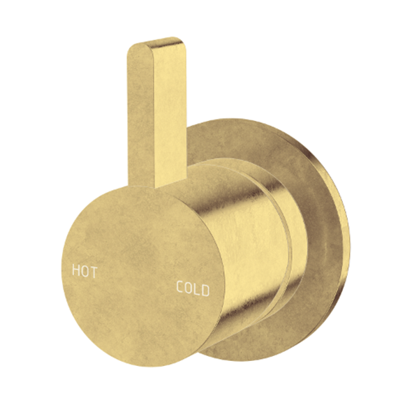 Sussex Calibre Wall Mixer Living Tumbled Brass