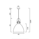 Telbix Fabrica ES 40cm Pendant in White | The Blue Space