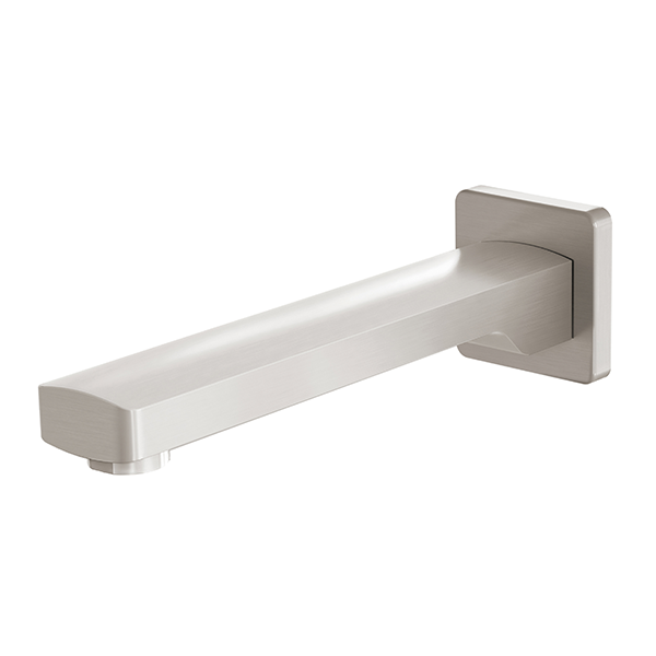 Phoenix Teva Wall Bath Outlet 200mm Brushed Nickel - The Blue Space