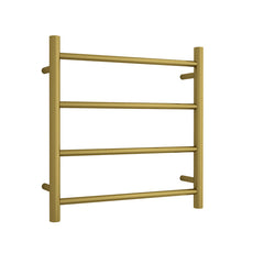 Thermogroup Thermorail 240V 4 Bar Round Heated Towel Ladder 550mm Brushed Gold - The Blue Space