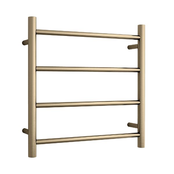 Thermogroup 4 Bar 550mm Heated Towel Ladder Brushed Brass - The Blue Space