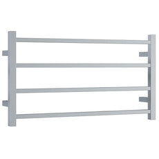 Thermogroup 4 Bar Square Heated Towel Ladder 800x440 Polished Stainless Steel - The Blue Space