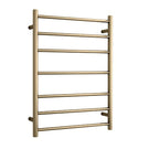 Thermogroup 7 Bar 600mm Heated Towel Ladder Brushed Brass - The Blue Space