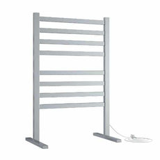 Thermogroup 8 Bar Straight Flat Freestanding Square Heated Towel Rail 590mm - The Blue Space