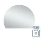 Thermogroup Hamilton Ablaze Mirror D-Shaped Polished Edge Mirror 1200mm | The Blue Space