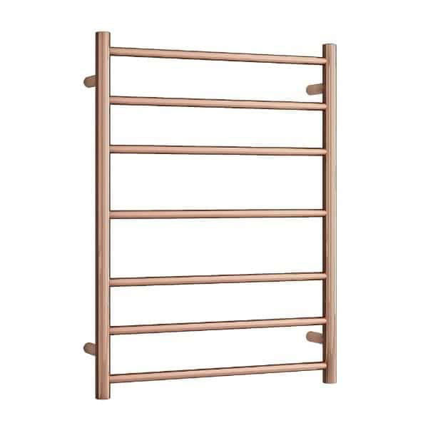 Thermogroup 7 Bar Heated Towel Rail Polished Rose Gold - The Blue Space
