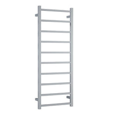 Thermogroup Thermorail 10 Bar Square Heated Towel Rail Polished Stainless Steel - The Blue Space