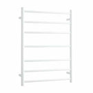 Thermogroup Thermorail 240V 7 Bar Ladder Round Heated Towel Rail Satin White at The Blue Space