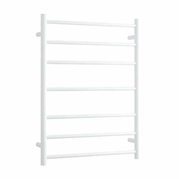 Thermogroup Thermorail 240V 7 Bar Ladder Round Heated Towel Rail Satin White at The Blue Space