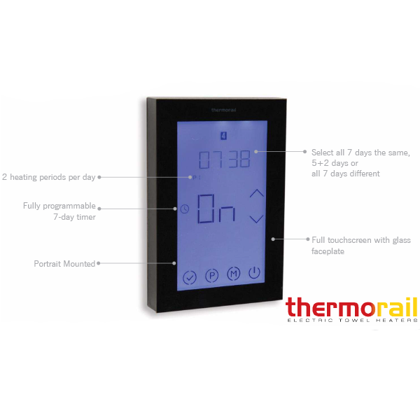 Thermogroup Touch Screen 7 Day Timer Black