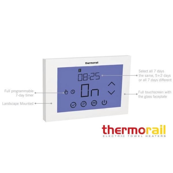 Thermogroup TRTSL Touch Screen 7 Day Timer, Landscape - White