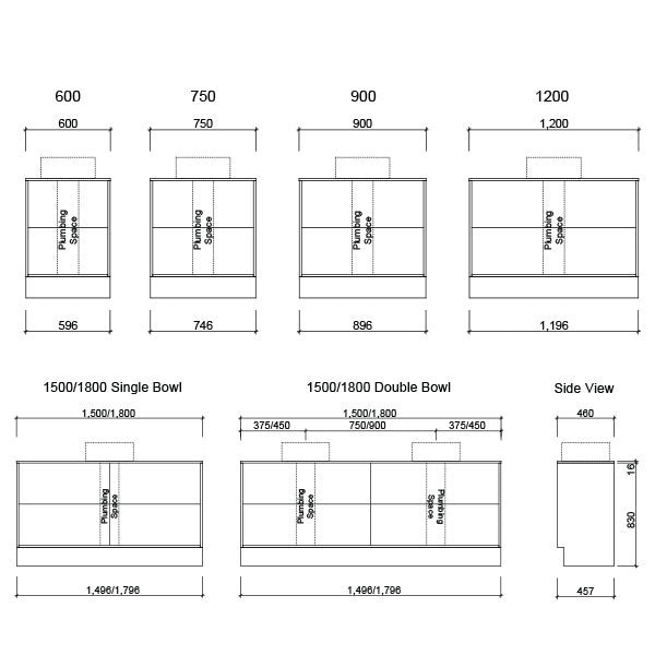 Timberline Delaware Floor Standing Vanity Customise Online, The Blue Space