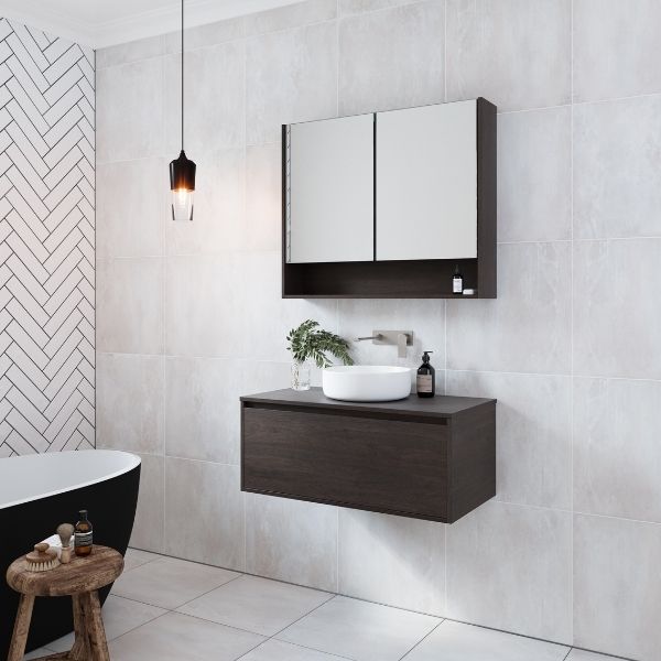 Timberline Delaware 900mm Wall Hung Vanity with Laminate Top - The Blue Space