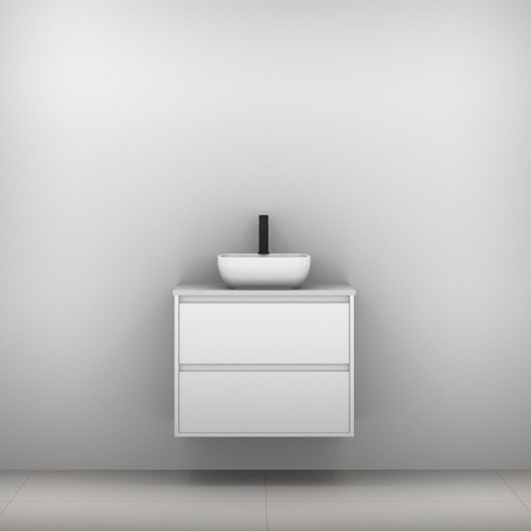Timberline Grange Wall Hung Vanity with Silksurface Top & Basin 750mm Single Bowl - The Blue Space