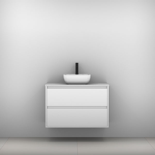 Timberline Grange Wall Hung Vanity with Silksurface Top & Basin 900mm Single - The Blue Space
