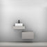 Timberline Milan Wall Hung Vanity with Above Counter Basin 600mm Single - The Blue Space