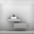 Timberline Milan Wall Hung Vanity with Above Counter Basin 900mm Single - The Blue Space