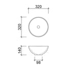 Timberline Rose Above Counter Basin Technical Drawing - The Blue Space