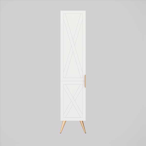 Timberline Sutherland House Tallboy Storage Cabinet 400mm Farmhouse with Angled Legs - The Blue Space