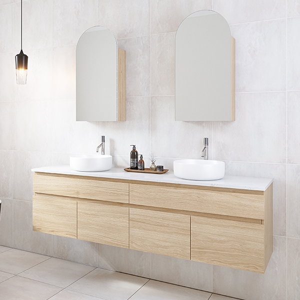 Timberline Taylor Wall Hung Vanity with Silksurface Top & Basin - The Blue Space