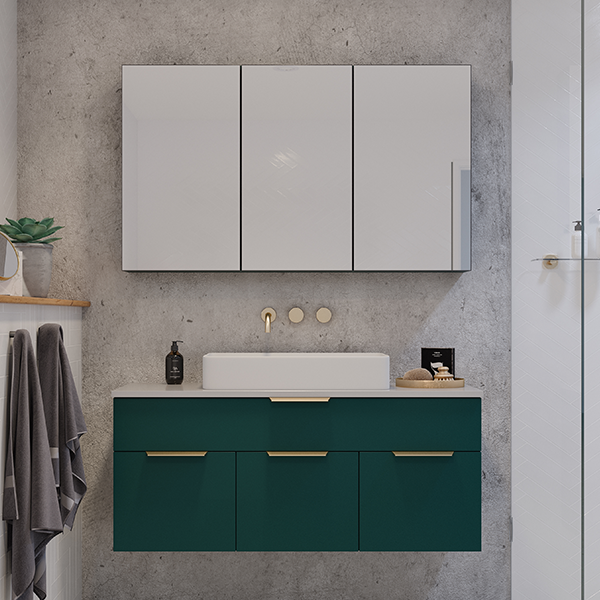 Timberline Taylor Wall Hung Vanity with Silksurface Top & Basin - The Blue Space