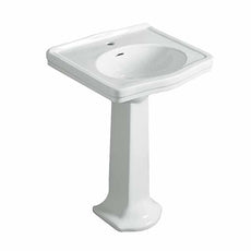 Turner Hastings Claremont 58 x 45 Basin And Pedestal 1TH White - The Blue Space