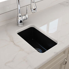 Turner Hastings Cuisine 30 x 46 Inset/Undermount Fine Fireclay Sink in Matte Black - Online at The Blue Space