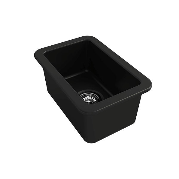 Turner Hastings Cuisine 30 x 46 Inset/Undermount Fine Fireclay Sink in Matte Black - Online at The Blue Space