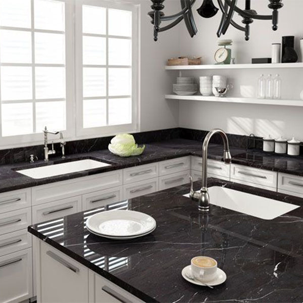 Turner Hastings Cuisine 81 x 48 Inset/Undermount Fine Fireclay Sink Lifestyle Image - The Blue Space