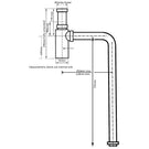 Turner Hastings Deluxe Brass 40mm Bottle S Trap Technical Drawing - The Blue Space