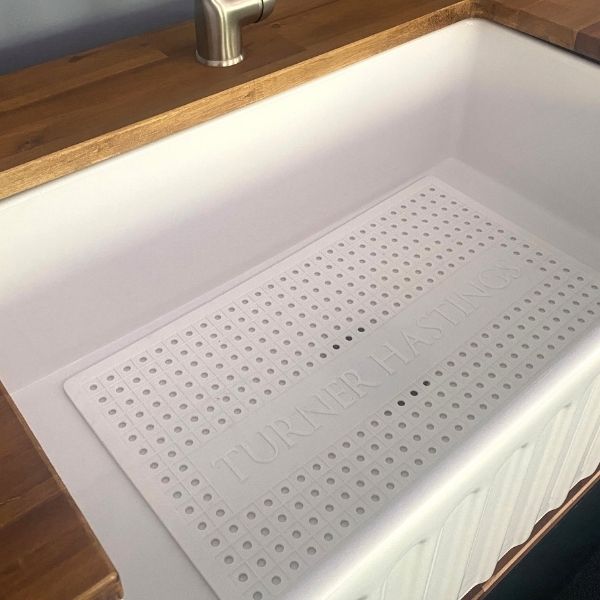 Turner Hastings Protective Silicone Sink Mat 590 x 390mm - White