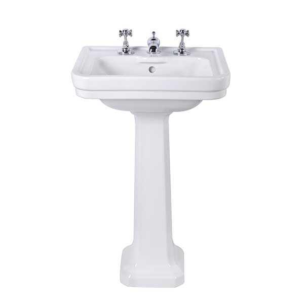 Turner Hastings Stafford 51 x 43 Basin And Pedestal 1TH White - The Blue Space