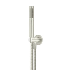 Meir Round hand shower on fixed bracket - brushed nickel - The Blue Space