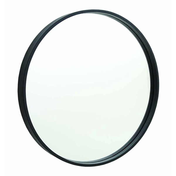 Thermogroup Ablaze Round Black Frame Mirror - The Blue Space