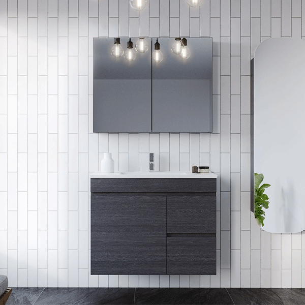 Timberline Bargo Wall Hung Vanity 600mm - 1500mm with Alpha Ceramic Top - The Blue Space