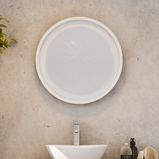 Timberline Brooklyn Mirror 600mm - mirror with white surround online at The Blue Space