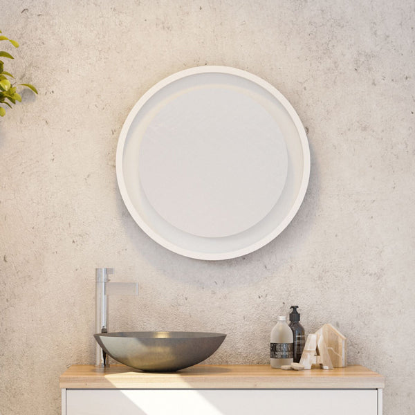 Timberline Brooklyn Mirror 600mm in white online at The Blue Space