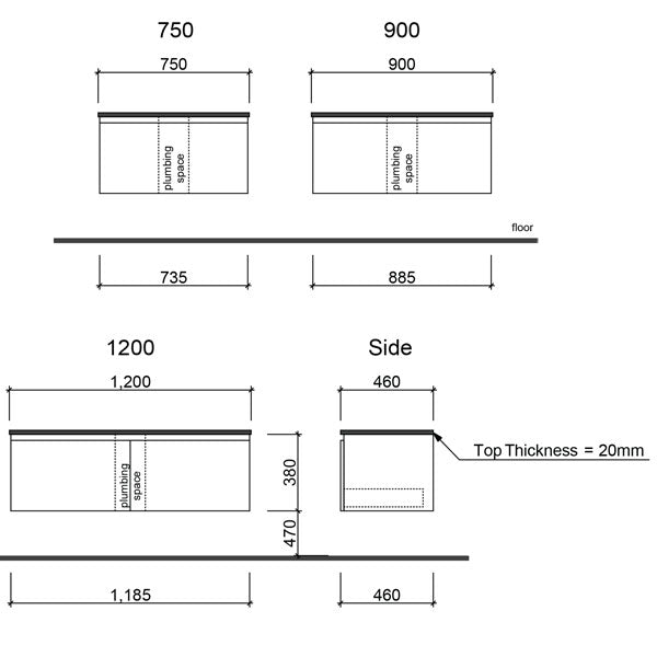 Timberline Rockhampton Vanity with Alpha Ceramic Top Online — The Blue